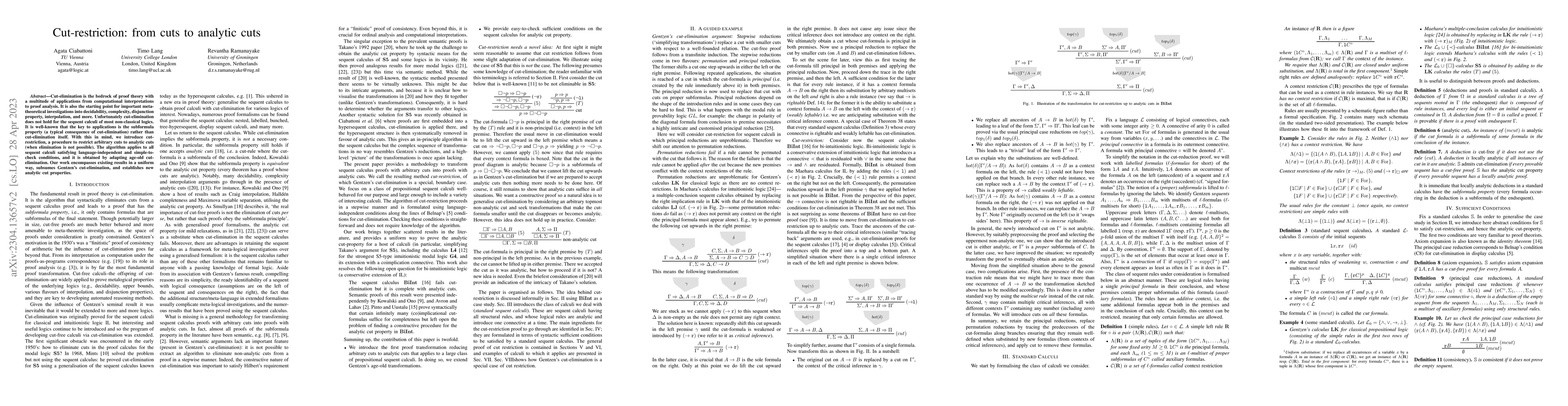Thumbnail for Cut-restriction: from cuts to analytic cuts