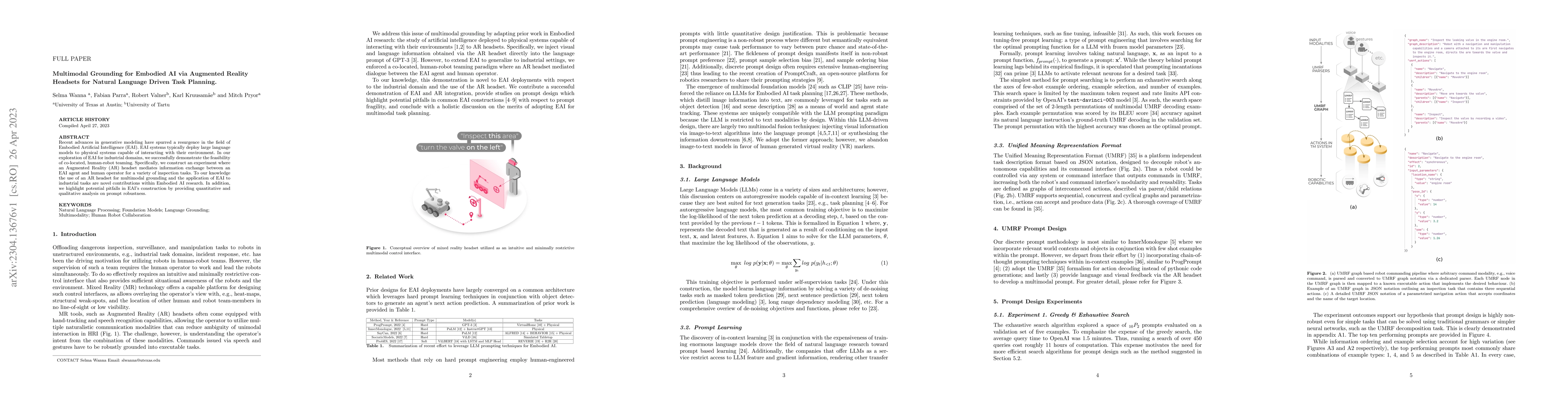 Thumbnail for Multimodal Grounding for Embodied AI via Augmented Reality Headsets for
  Natural Language Driven Task Planning