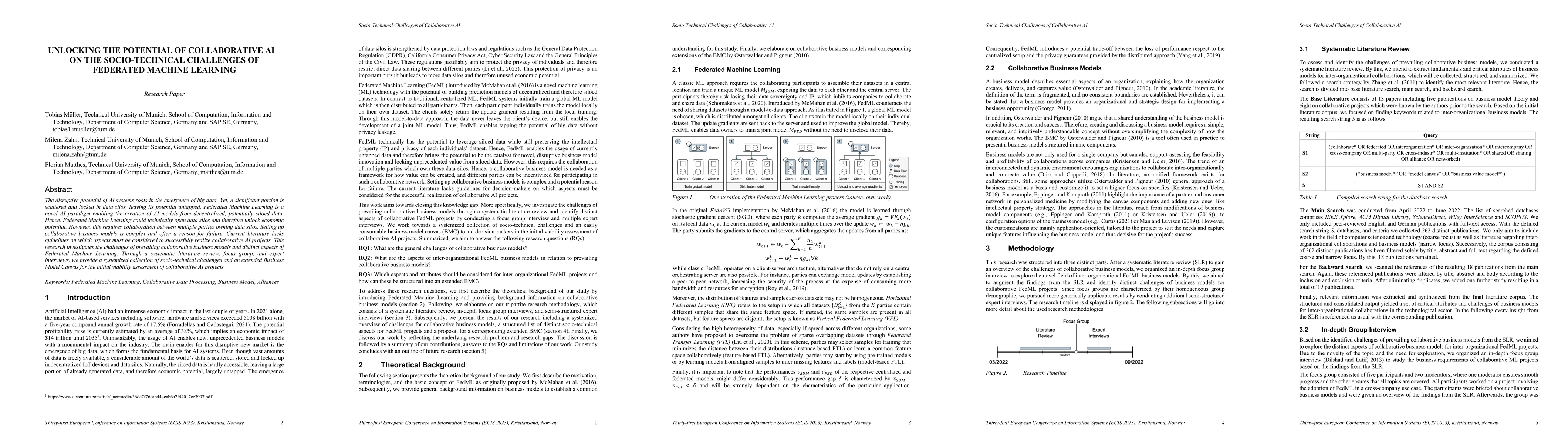 Thumbnail for Unlocking the Potential of Collaborative AI -- On the Socio-technical
  Challenges of Federated Machine Learning