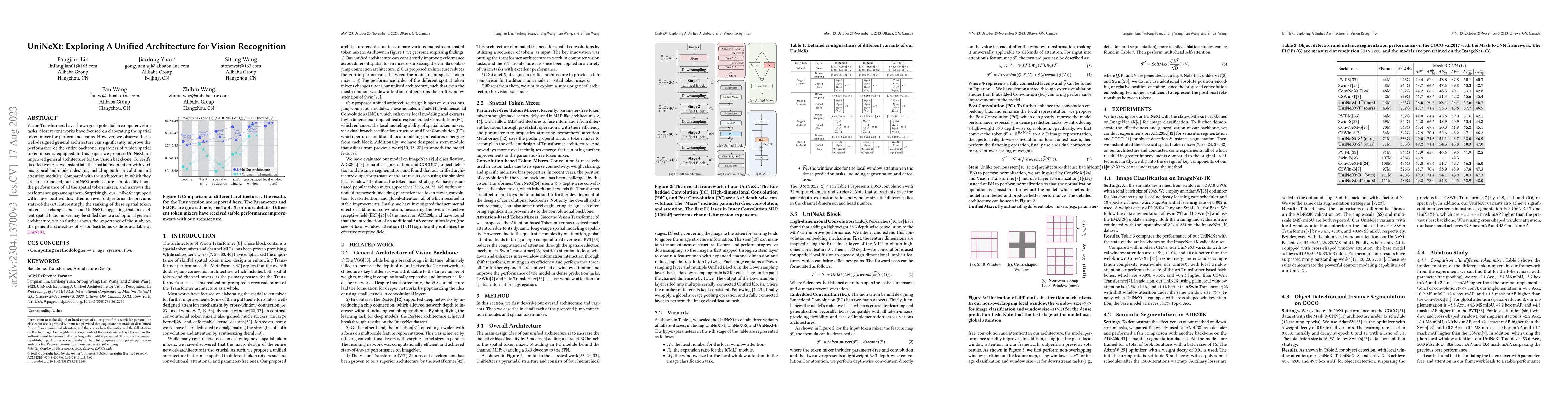Thumbnail for UniNeXt: Exploring A Unified Architecture for Vision Recognition
