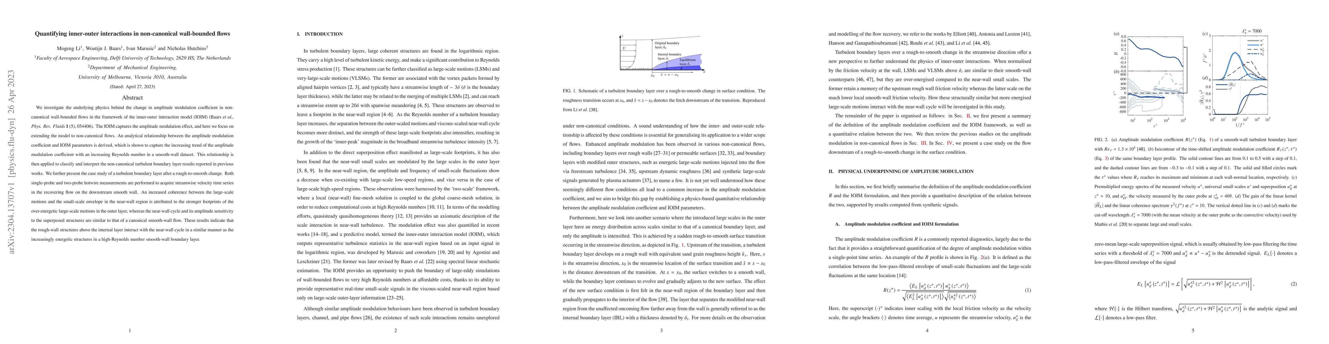 Thumbnail for Quantifying inner-outer interactions in non-canonical wall-bounded flows