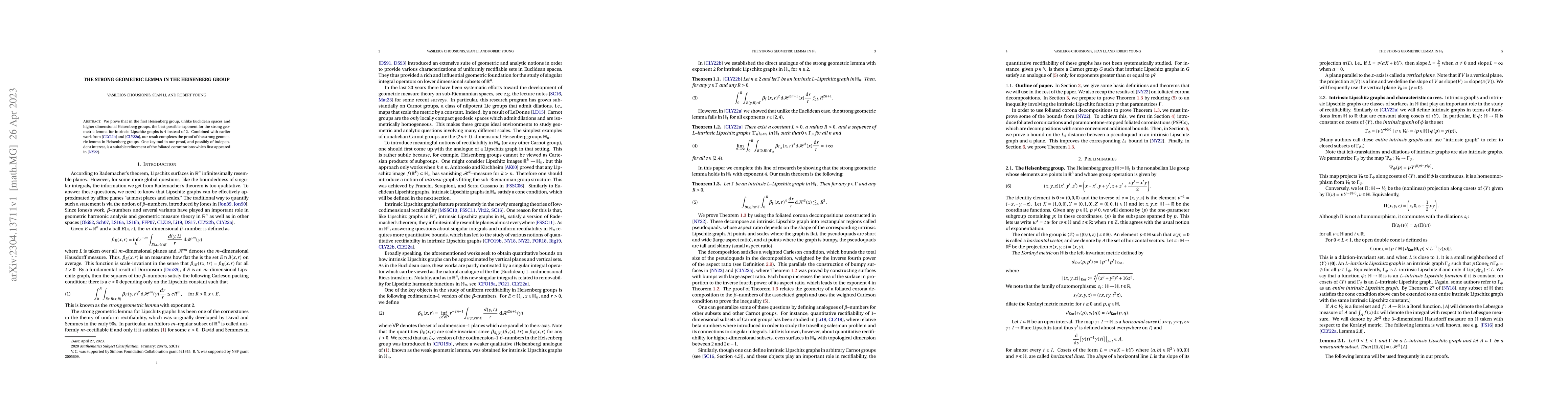 Thumbnail for The strong geometric lemma in the Heisenberg group