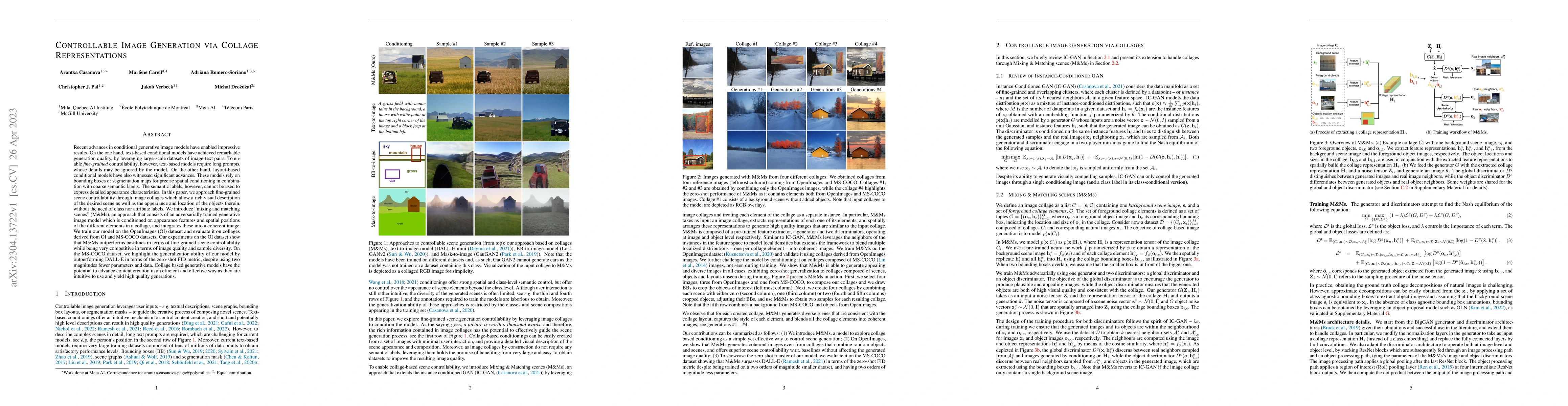Thumbnail for Controllable Image Generation via Collage Representations
