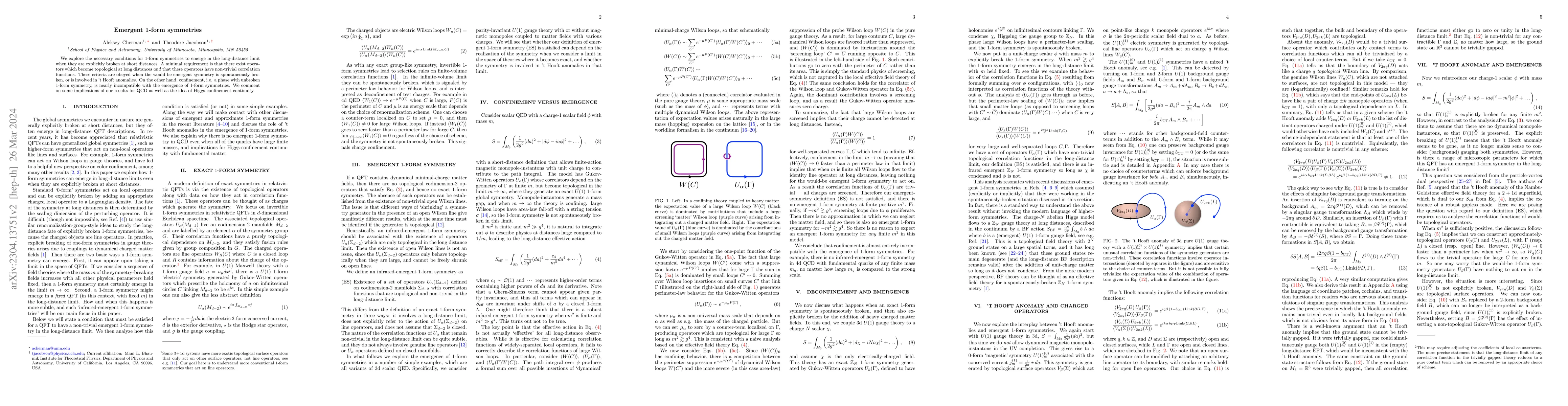 Thumbnail for Emergent 1-form symmetries