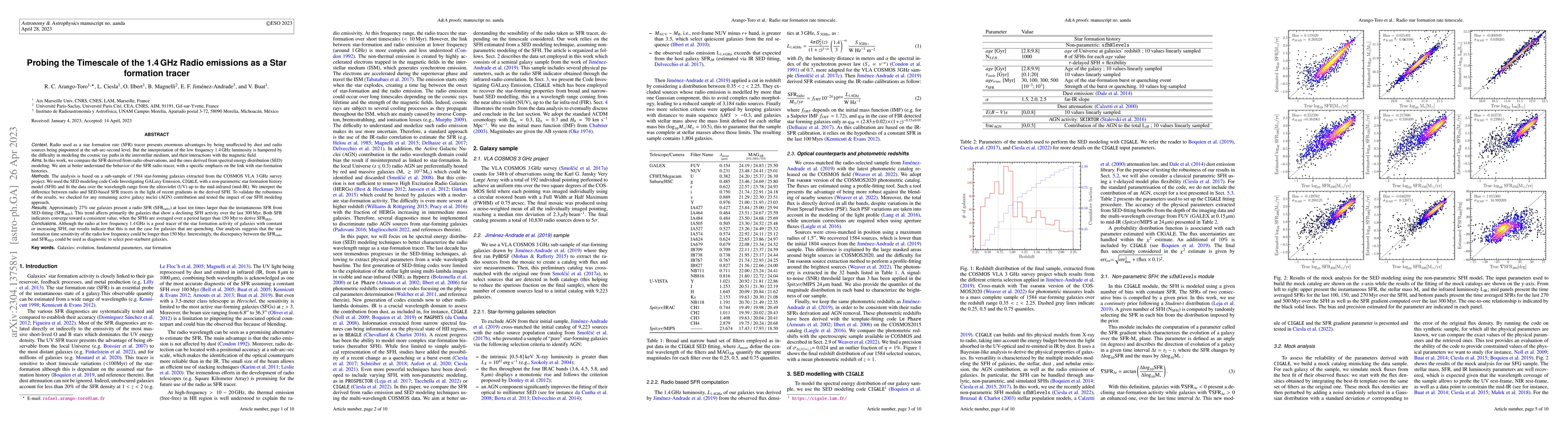 Thumbnail for Probing the Timescale of the 1.4 GHz Radio emissions as a Star formation
  tracer