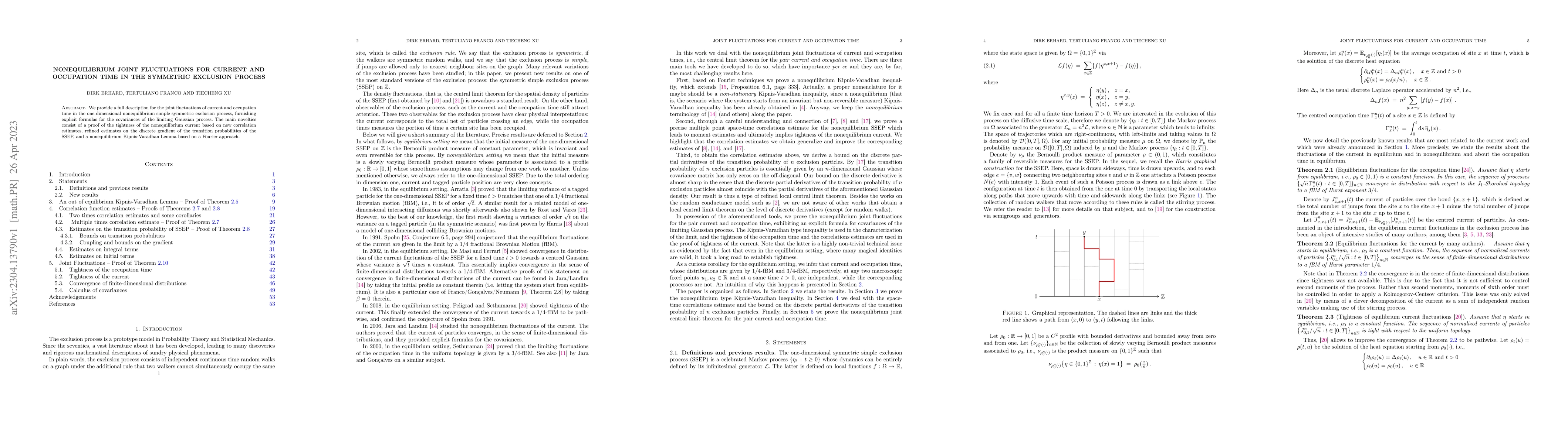 Thumbnail for Nonequilibrium Joint Fluctuations for Current and Occupation Time in The
  Symmetric Exclusion Process
