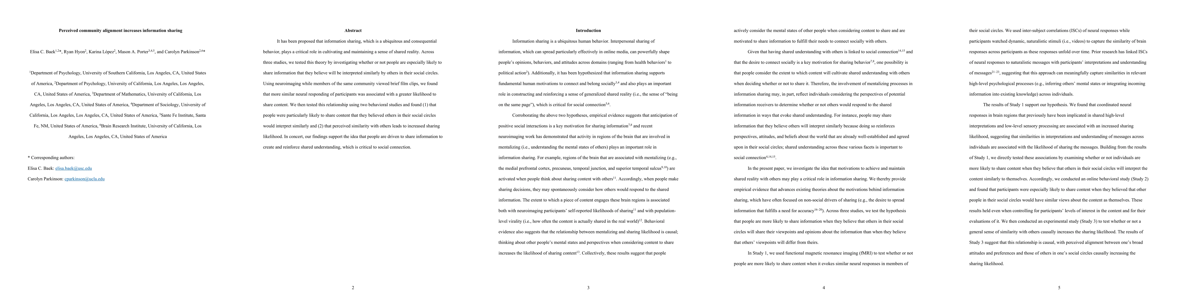 Thumbnail for Perceived community alignment increases information sharing
