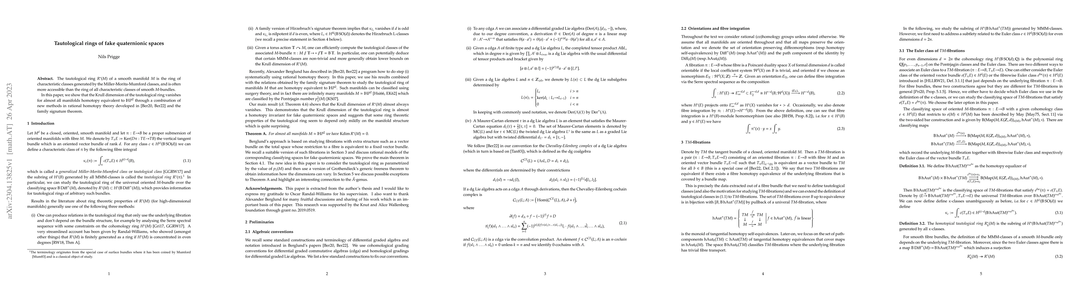 Thumbnail for Tautological rings of fake quaternionic spaces