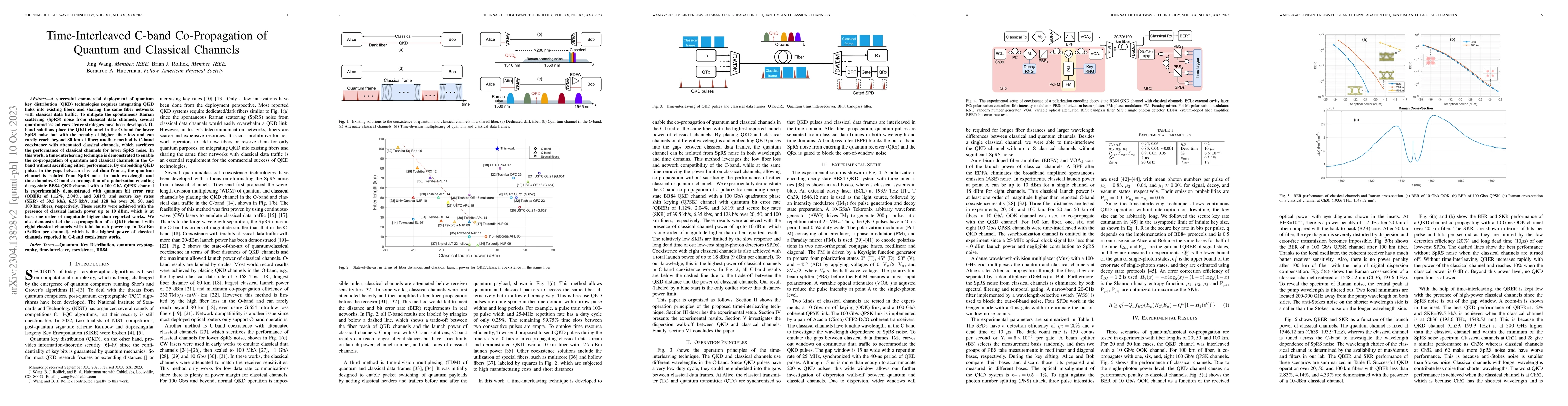 Thumbnail for Time-Interleaved C-band Co-Propagation of Quantum and Classical Channels