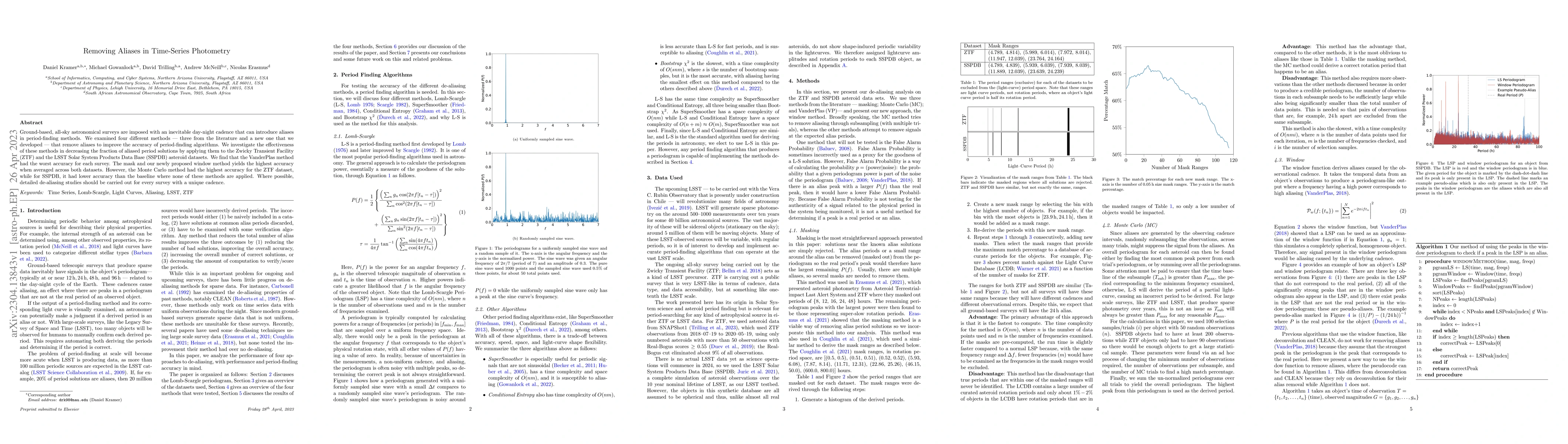 Thumbnail for Removing Aliases in Time-Series Photometry
