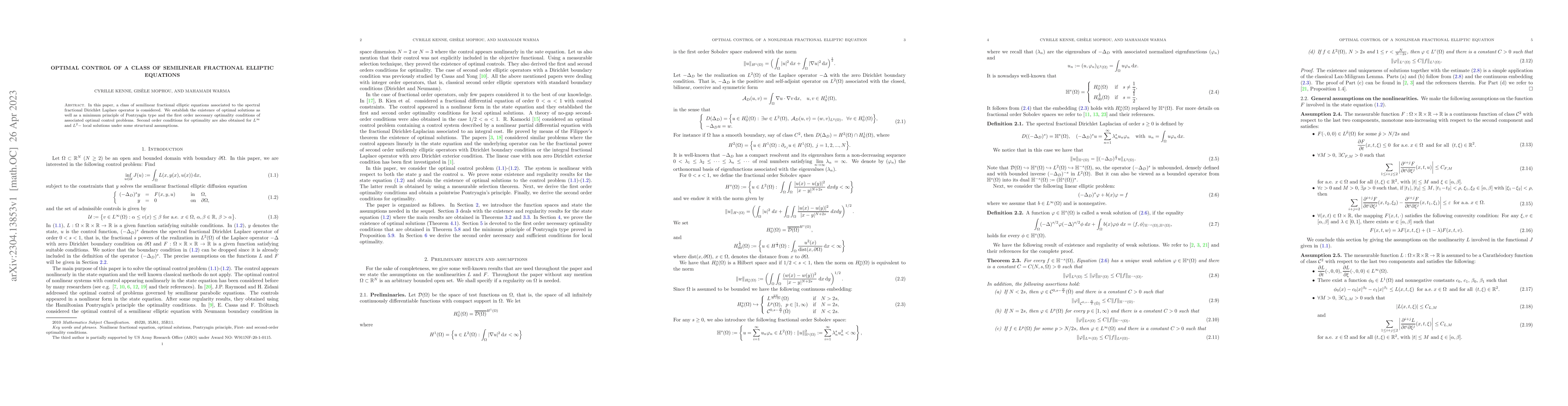 Thumbnail for Optimal control of a class of semilinear fractional elliptic equations