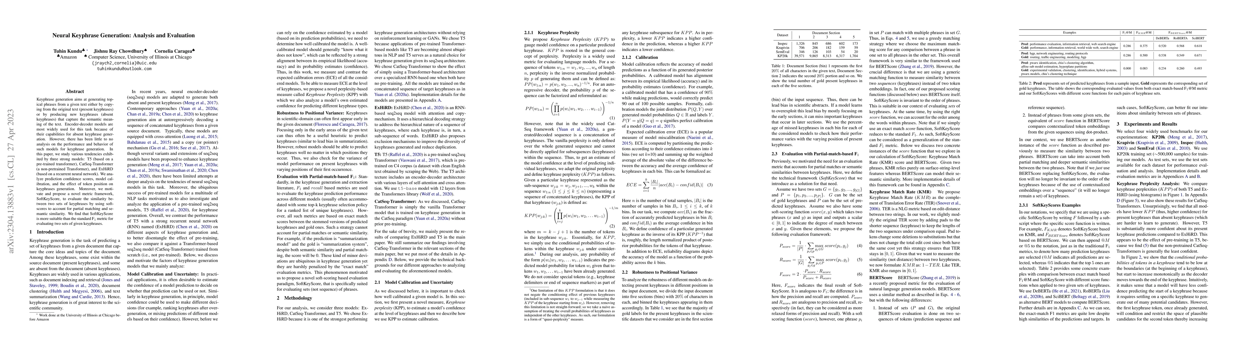 Thumbnail for Neural Keyphrase Generation: Analysis and Evaluation