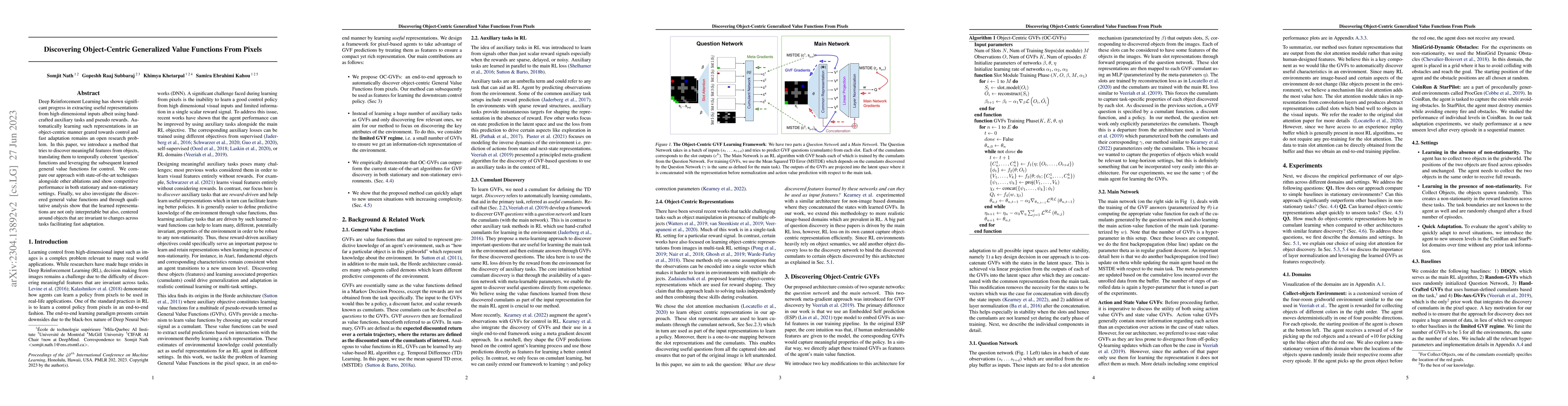 Thumbnail for Discovering Object-Centric Generalized Value Functions From Pixels