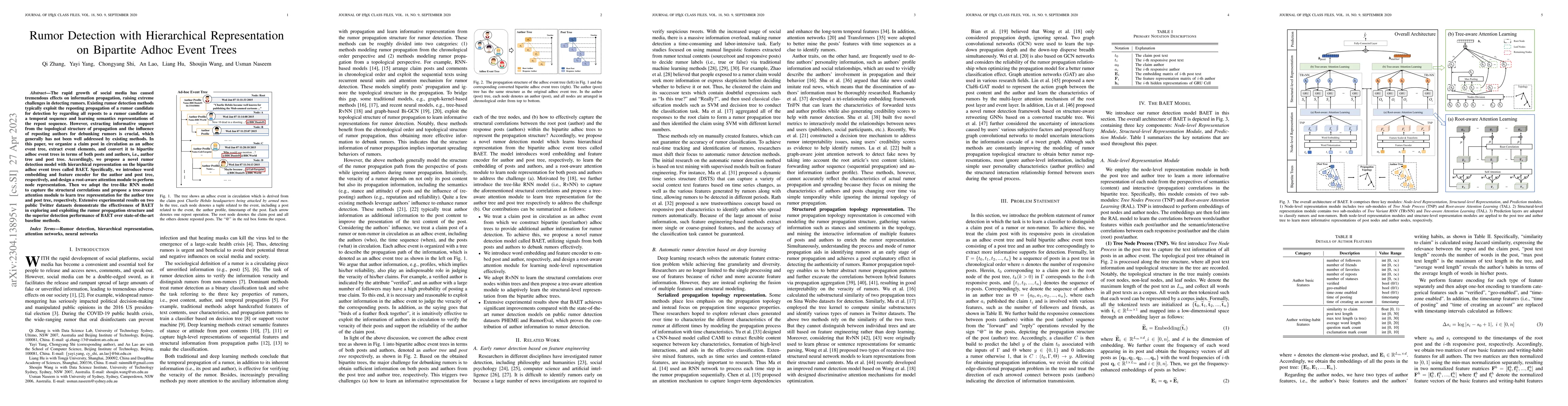 Thumbnail for Rumor Detection with Hierarchical Representation on Bipartite Adhoc
  Event Trees