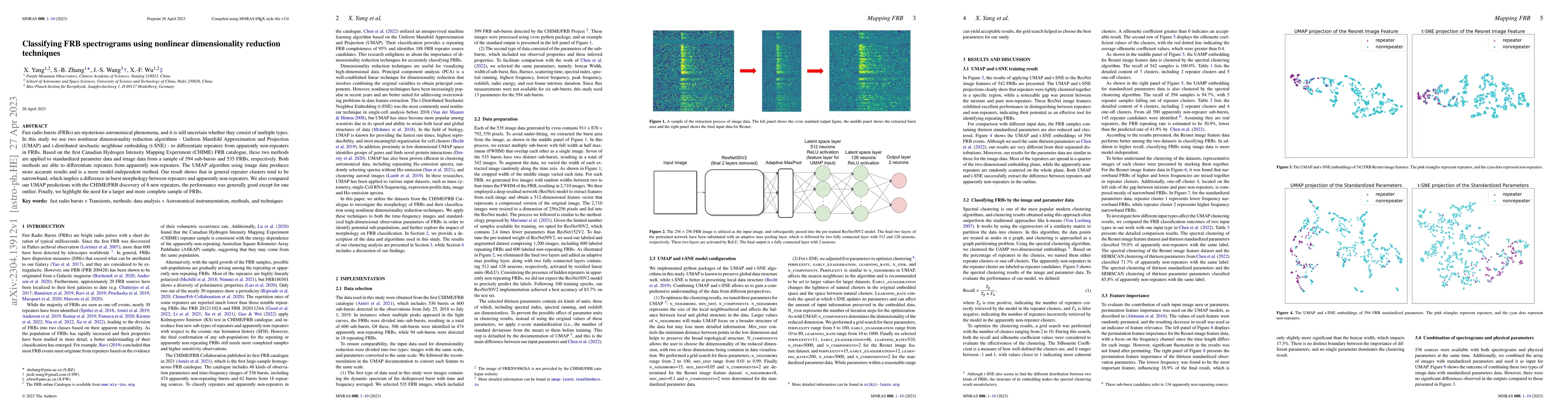 Thumbnail for Classifying FRB spectrograms using nonlinear dimensionality reduction
  techniques