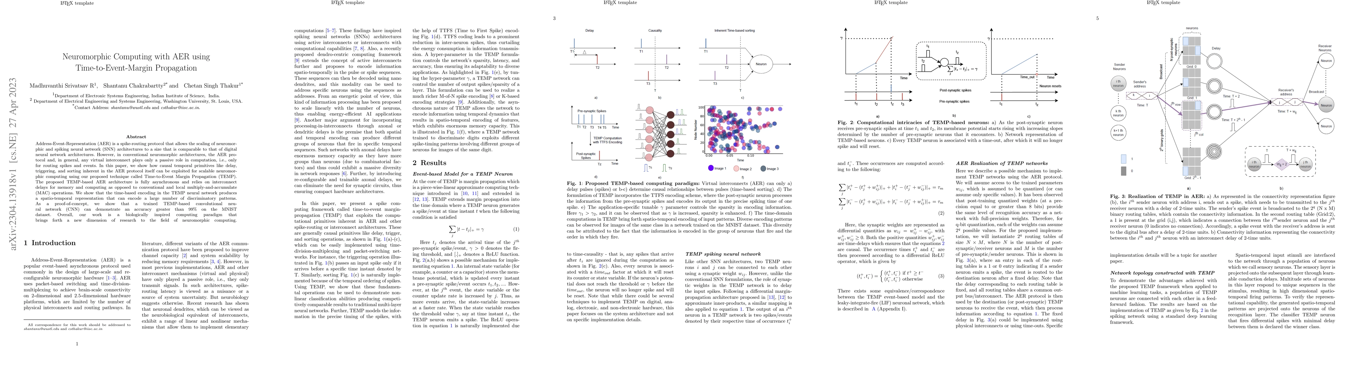 Thumbnail for Neuromorphic Computing with AER using Time-to-Event-Margin Propagation