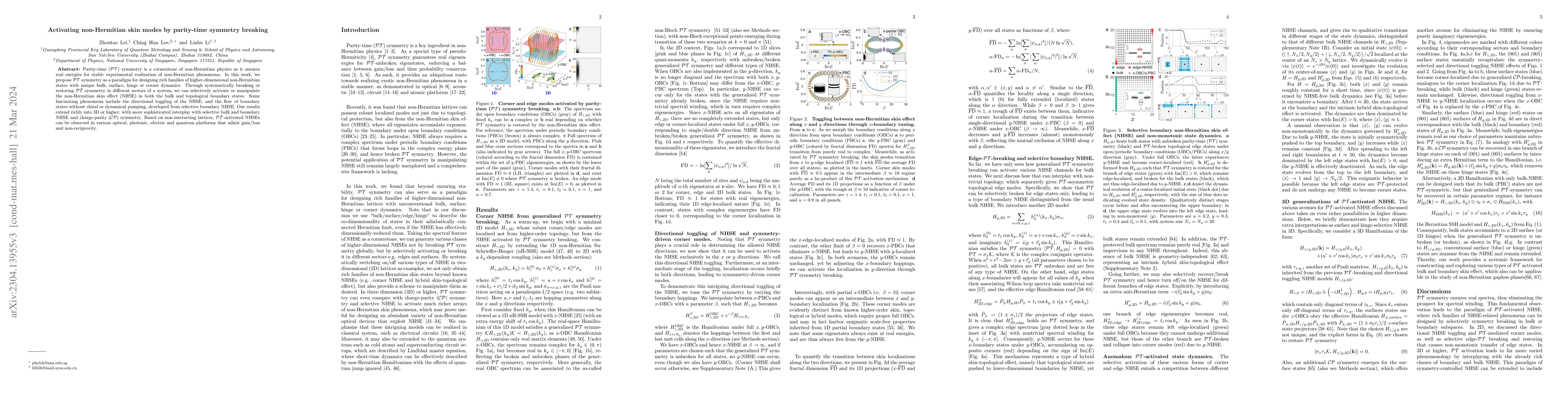 Thumbnail for Activating non-Hermitian skin modes by parity-time symmetry breaking
