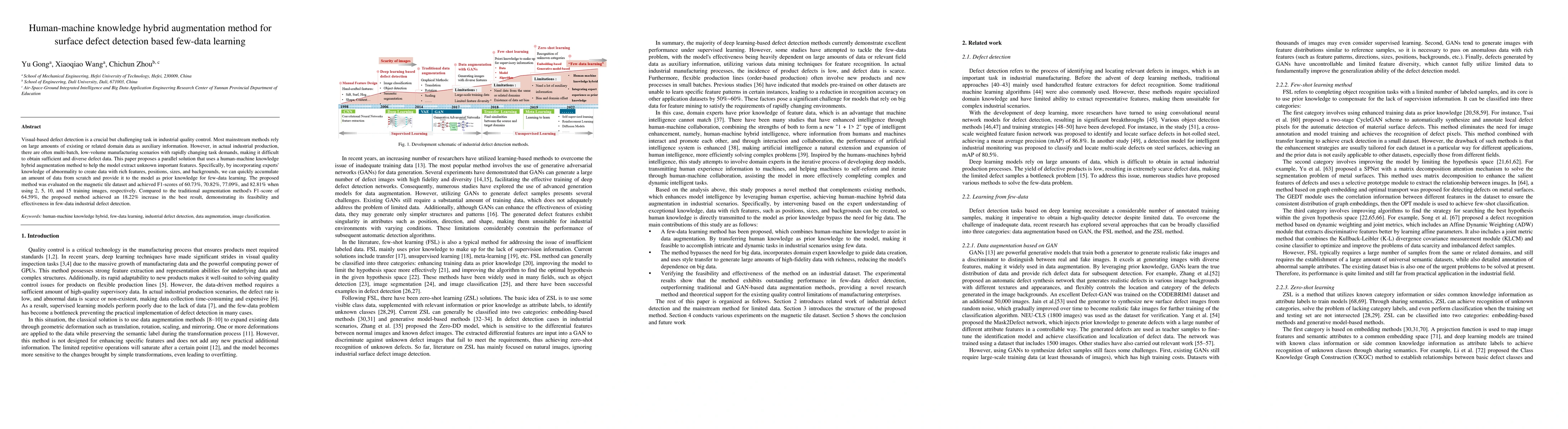 Thumbnail for Human-machine knowledge hybrid augmentation method for surface defect
  detection based few-data learning
