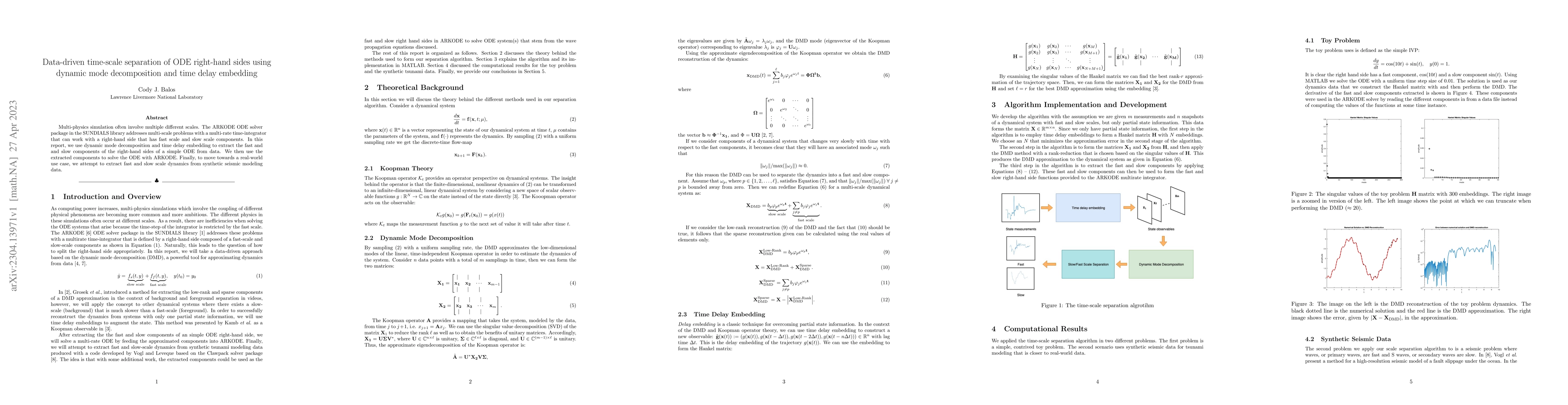 Thumbnail for Data-driven time-scale separation of ODE right-hand sides using dynamic
  mode decomposition and time delay embedding