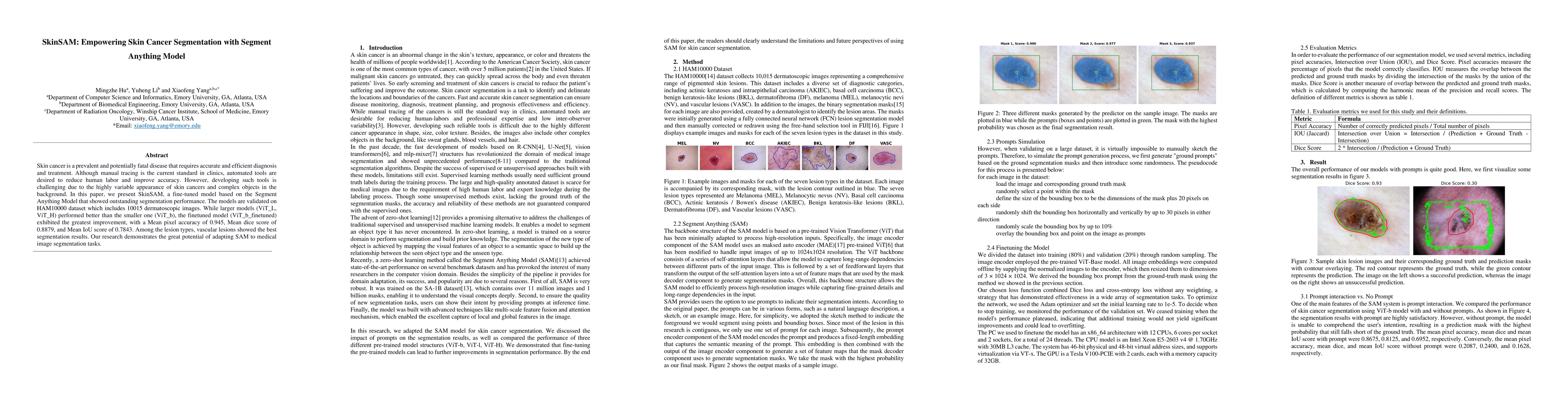 Thumbnail for SkinSAM: Empowering Skin Cancer Segmentation with Segment Anything Model