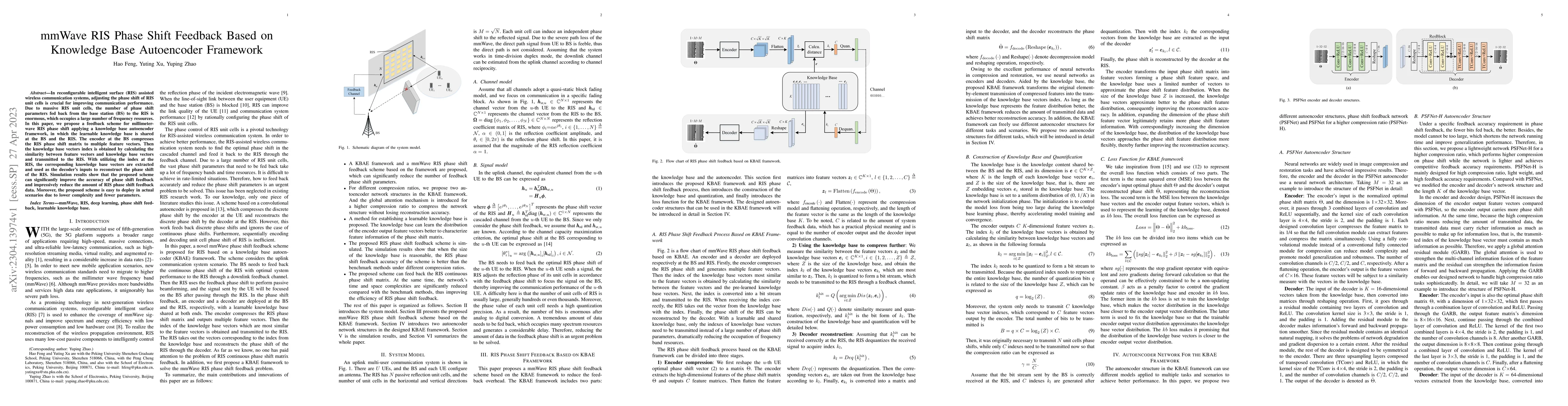 Thumbnail for mmWave RIS Phase Shift Feedback Based on Knowledge Base Autoencoder
  Framework