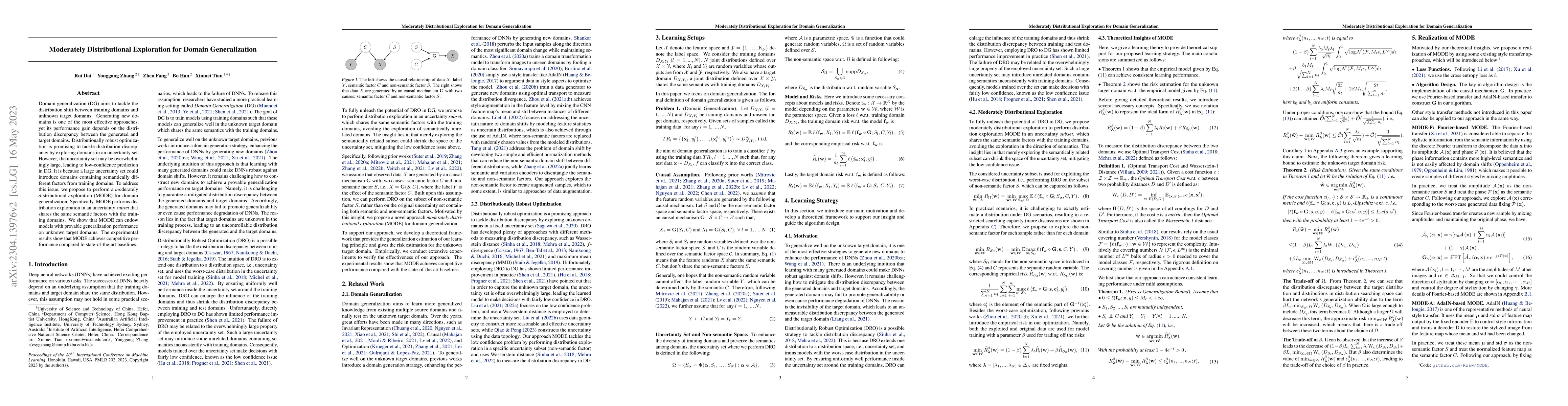 Thumbnail for Moderately Distributional Exploration for Domain Generalization