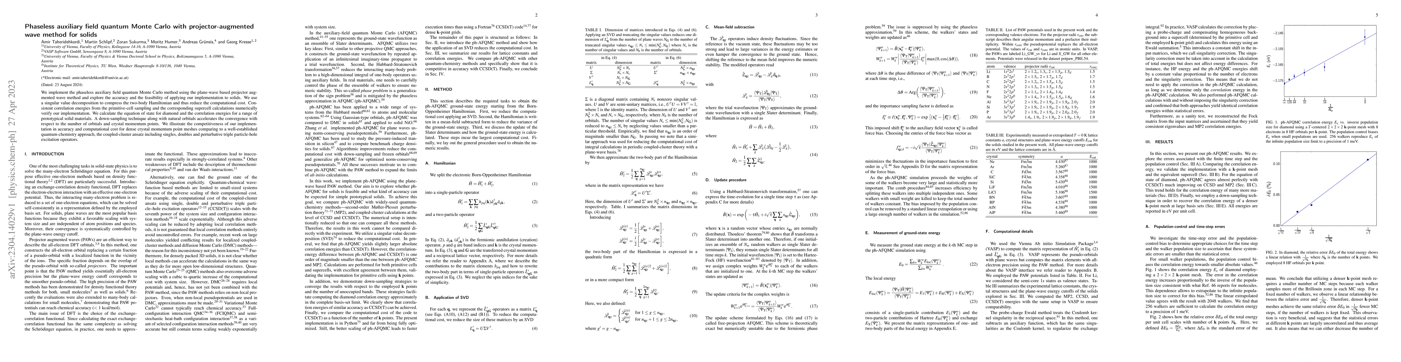Thumbnail for Phaseless auxiliary field quantum Monte Carlo with projector-augmented
  wave method for solids