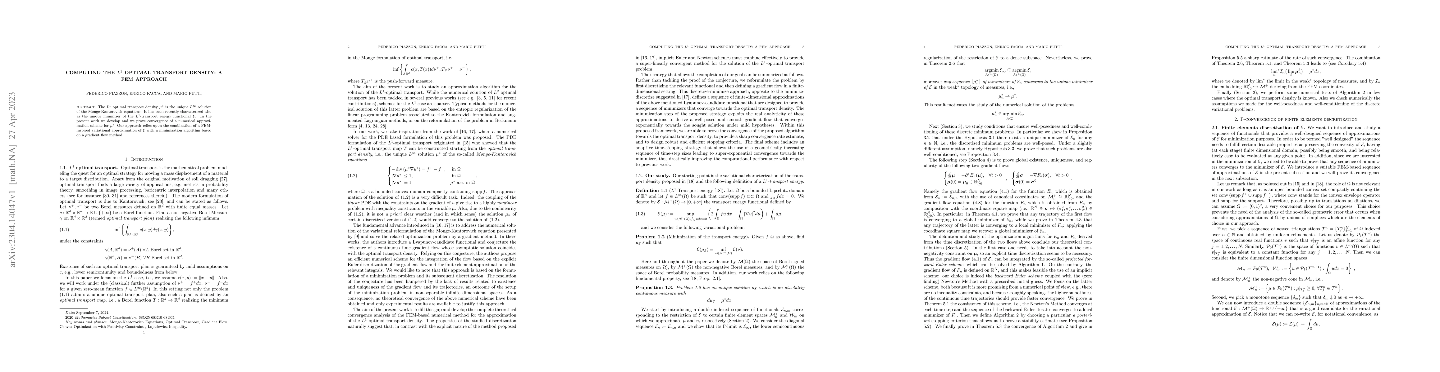 Thumbnail for Computing the L1 optimal transport density: a FEM approach