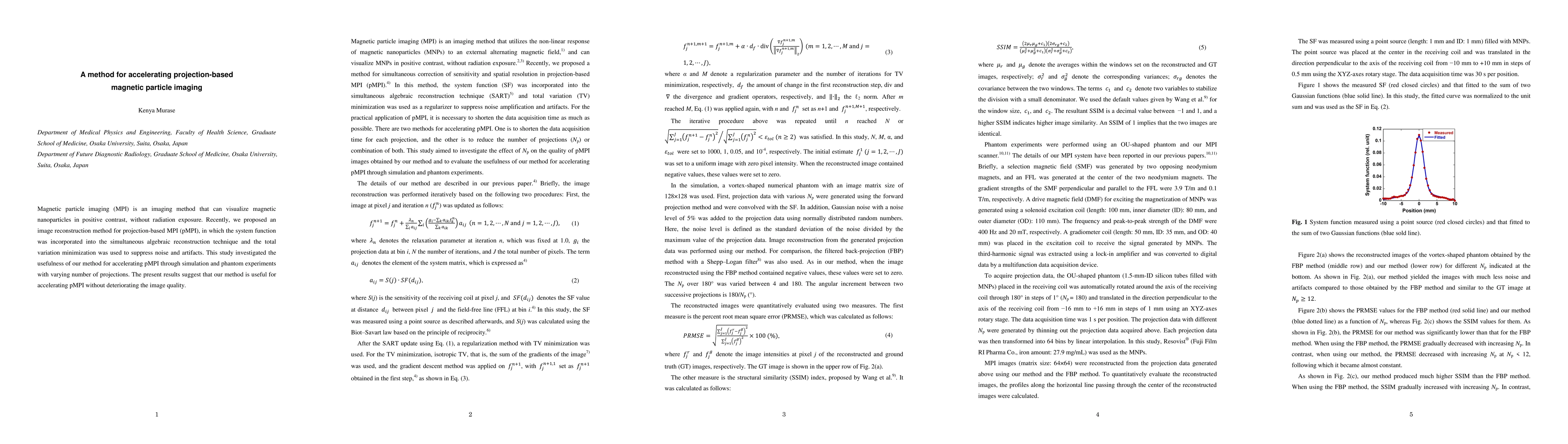 Thumbnail for A method for accelerating projection-based magnetic particle imaging