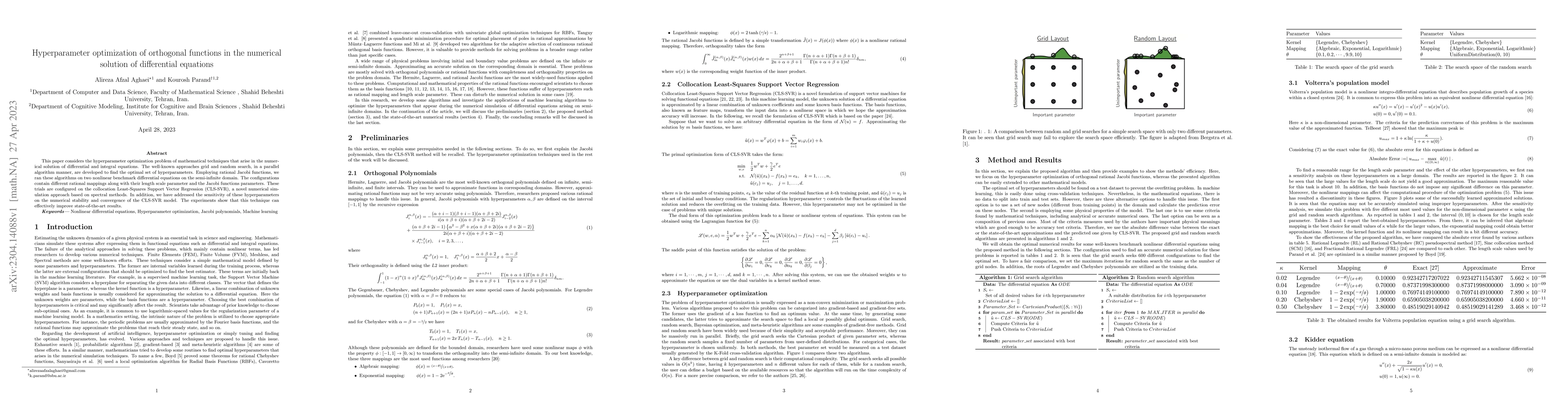 Thumbnail for Hyperparameter optimization of orthogonal functions in the numerical
  solution of differential equations