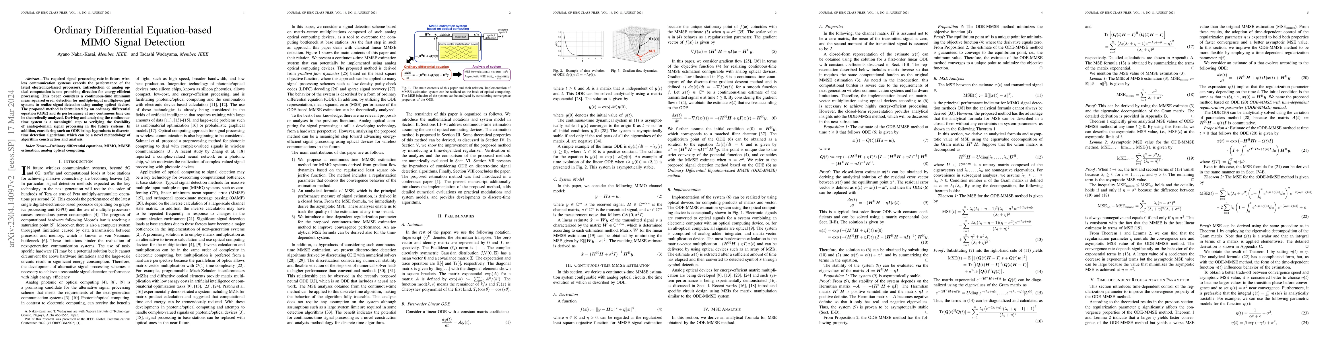 Thumbnail for Ordinary Differential Equation-based MIMO Signal Detection