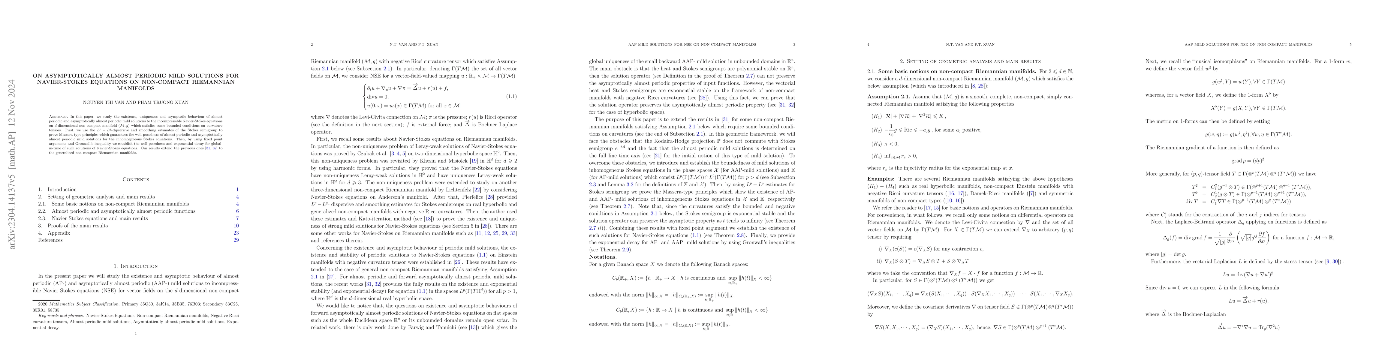 Thumbnail for On certain Navier-Stokes flows on non-compact Riemannian manifolds