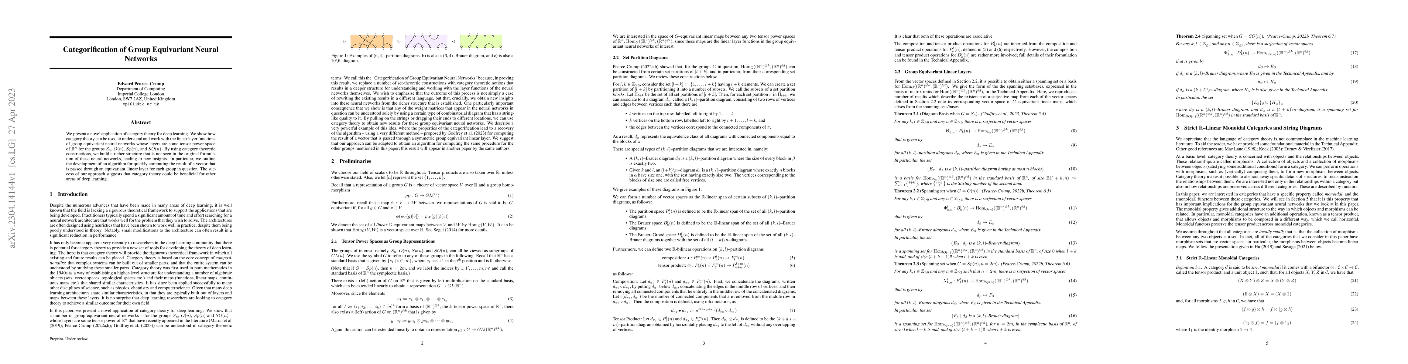Thumbnail for Categorification of Group Equivariant Neural Networks