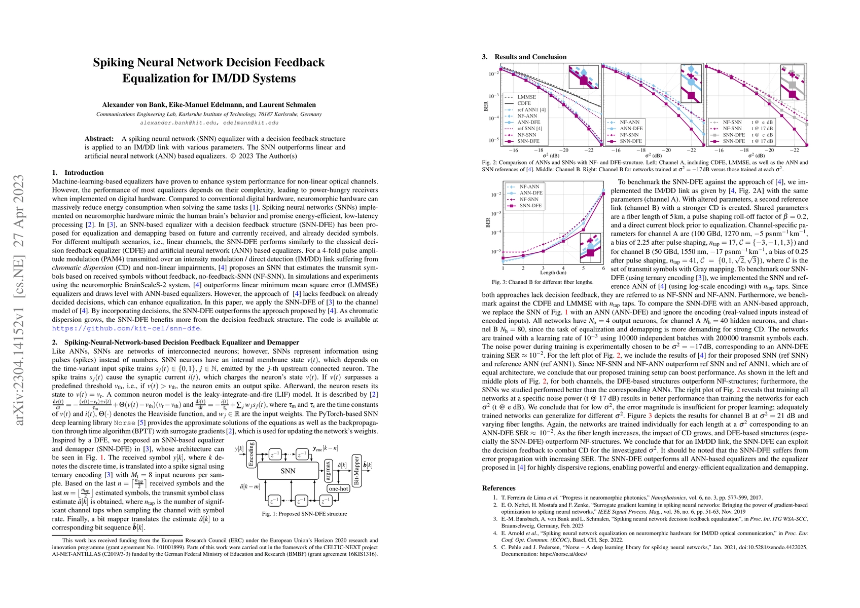 Thumbnail for Spiking Neural Network Decision Feedback Equalization for IM/DD Systems