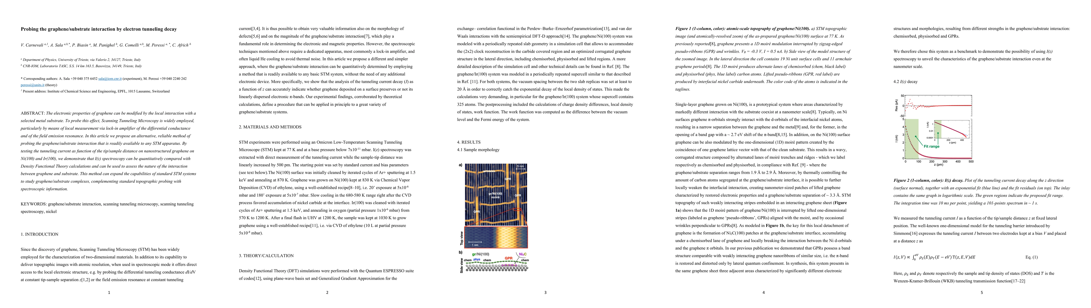 Thumbnail for Probing the graphene/substrate interaction by electron tunneling decay