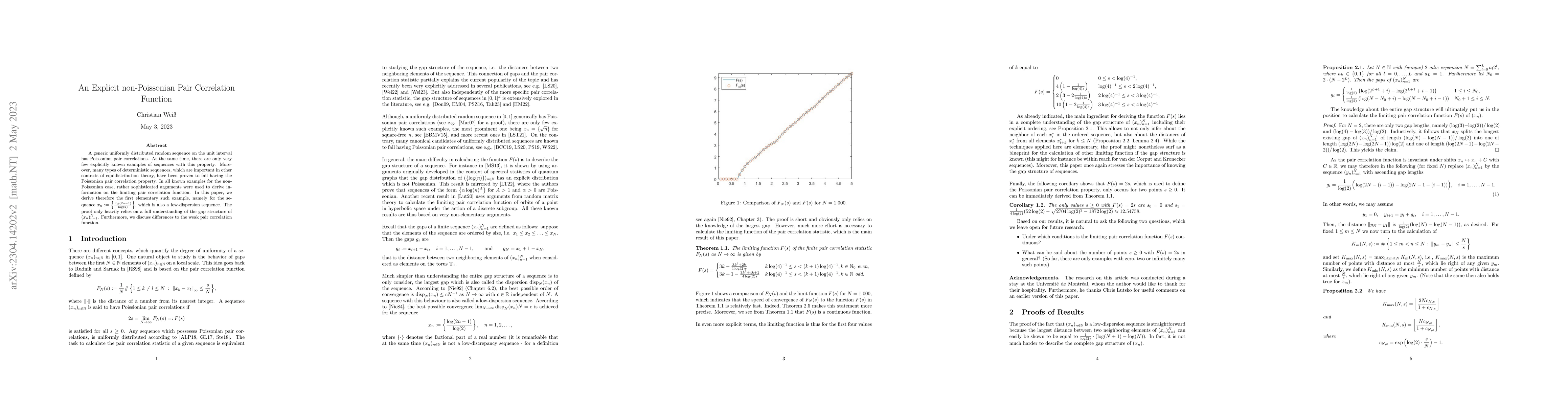 Thumbnail for An Explicit non-Poissonian Pair Correlation Function