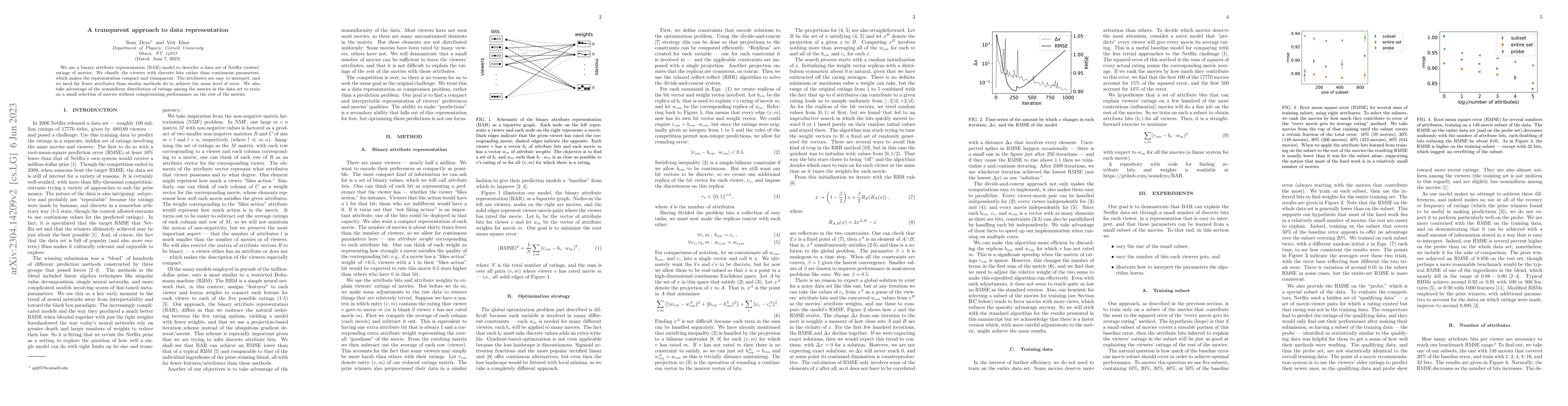 Thumbnail for A transparent approach to data representation