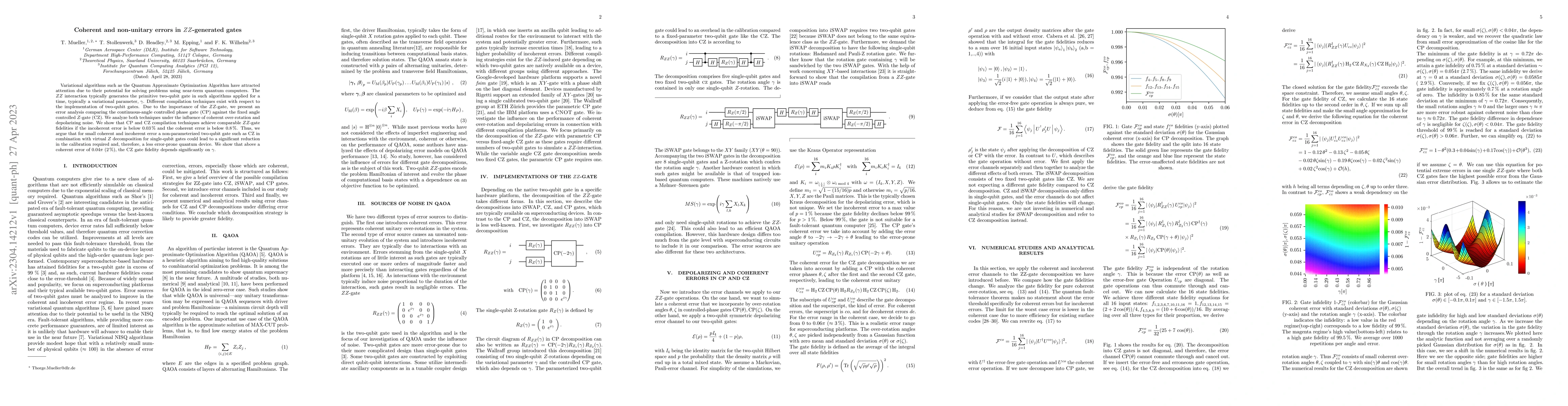 Thumbnail for Coherent and non-unitary errors in ZZ-generated gates