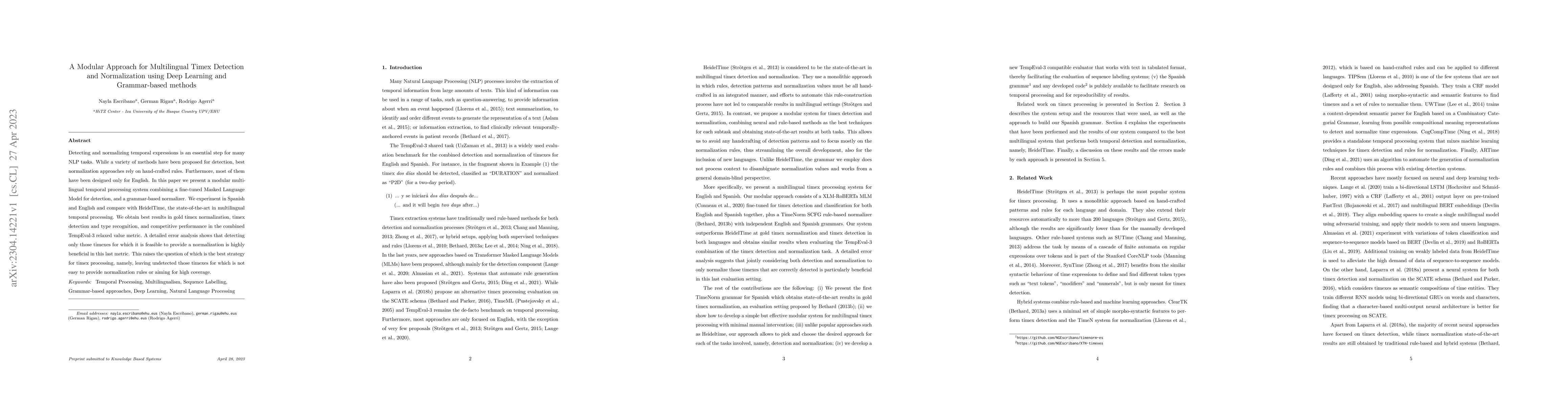 Thumbnail for A Modular Approach for Multilingual Timex Detection and Normalization
  using Deep Learning and Grammar-based methods