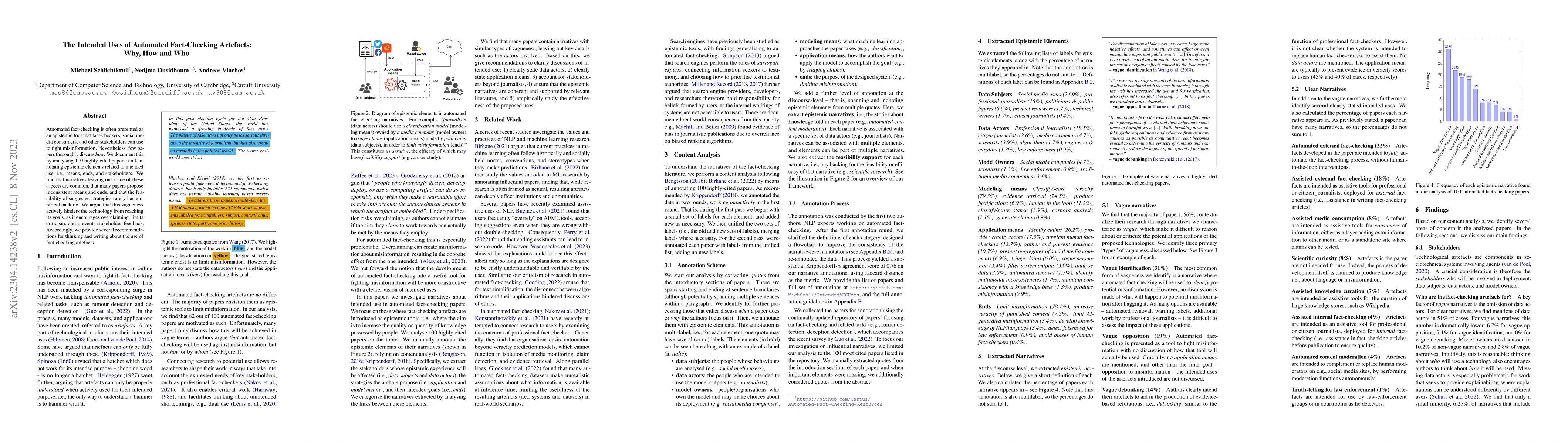 Thumbnail for The Intended Uses of Automated Fact-Checking Artefacts: Why, How and Who