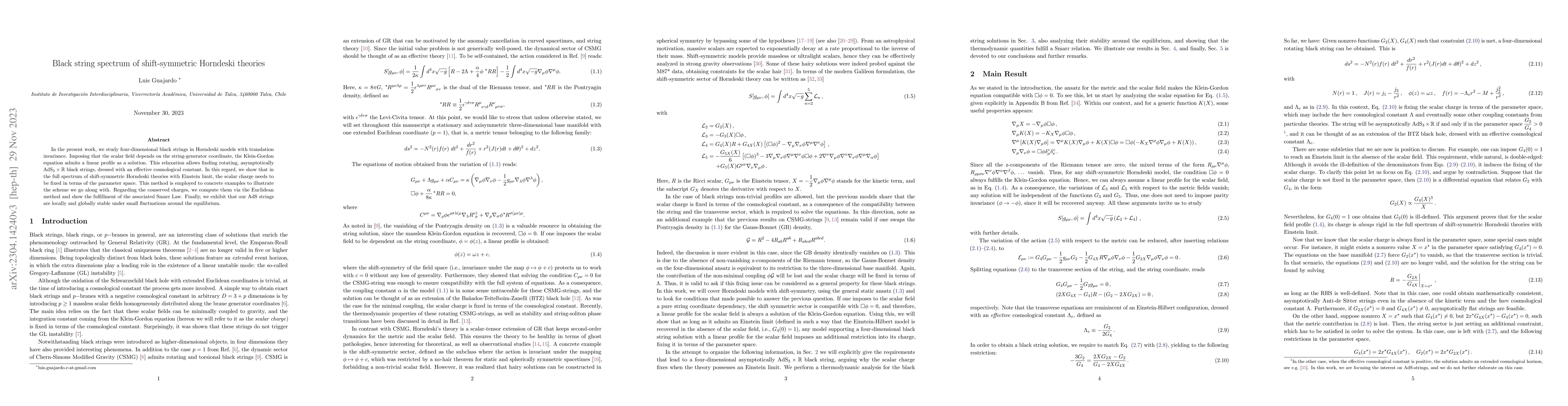 Thumbnail for Black string spectrum of shift-symmetric Horndeski theories