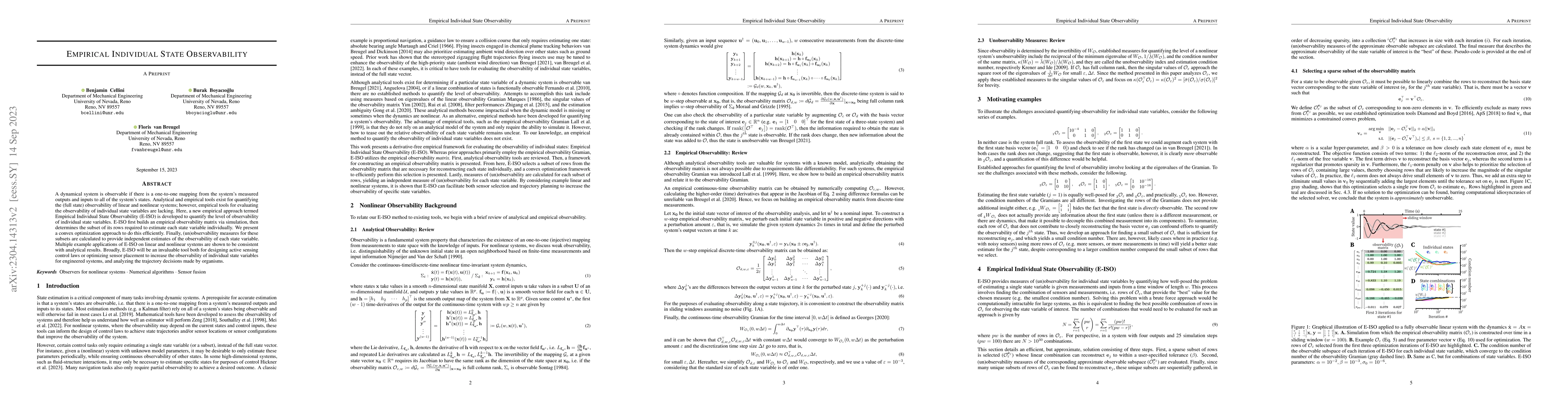 Thumbnail for Empirical Individual State Observability
