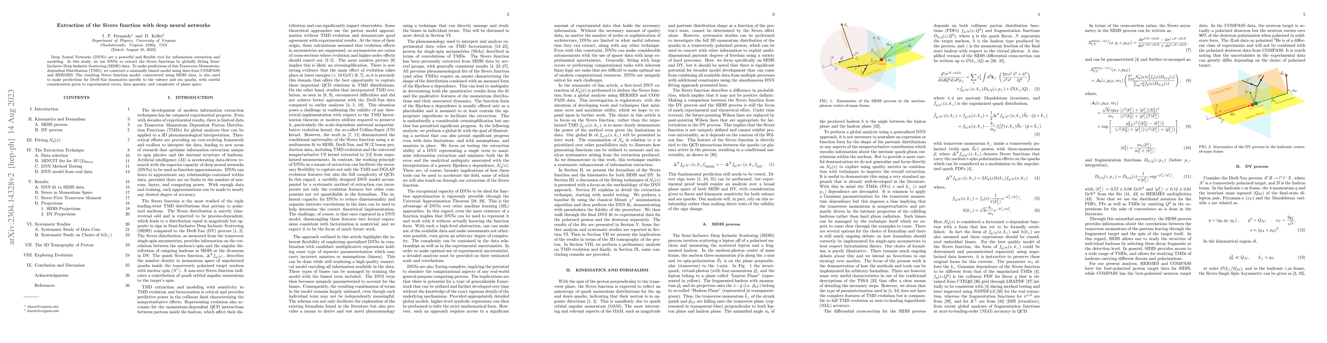 Thumbnail for Extraction of the Sivers function with deep neural networks