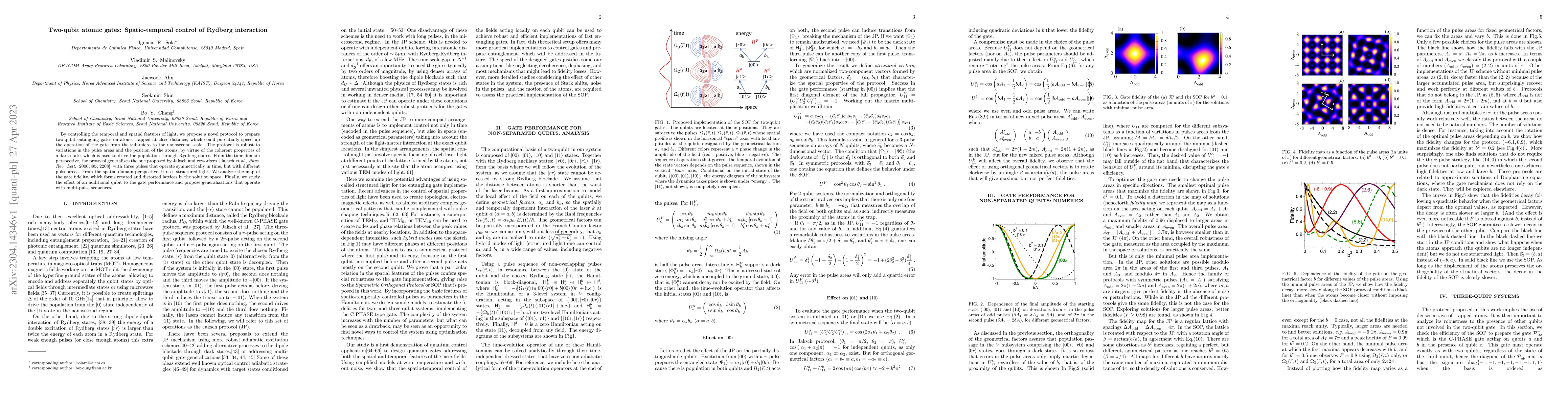 Thumbnail for Two-qubit atomic gates: Spatio-temporal control of Rydberg interaction