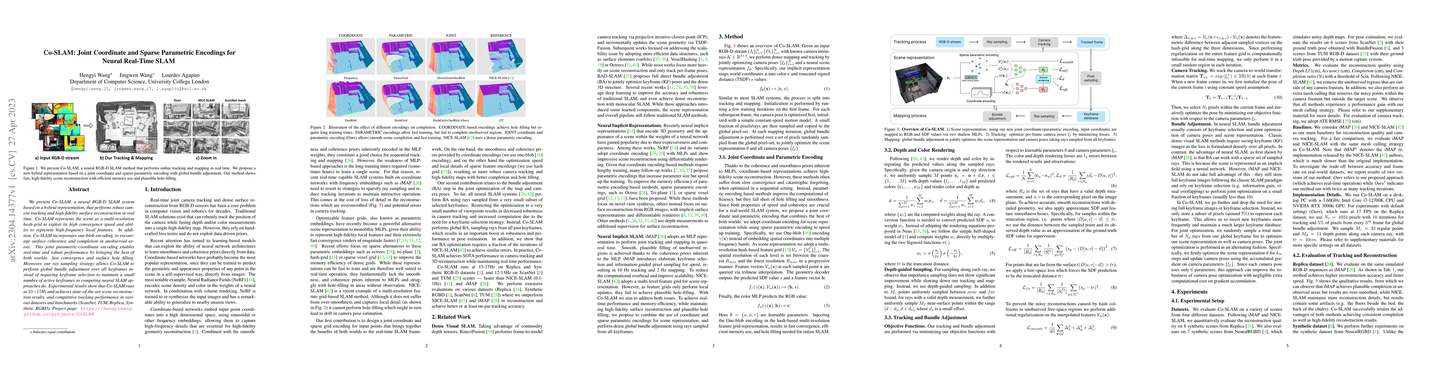 Thumbnail for Co-SLAM: Joint Coordinate and Sparse Parametric Encodings for Neural
  Real-Time SLAM