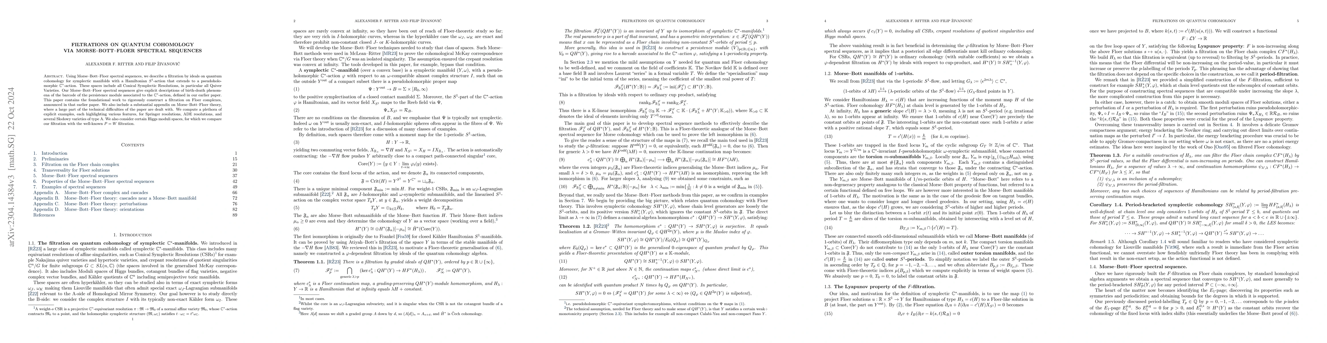 Thumbnail for Symplectic $\mathbb{C}^*$-manifolds II: Morse-Bott-Floer Spectral
  Sequences