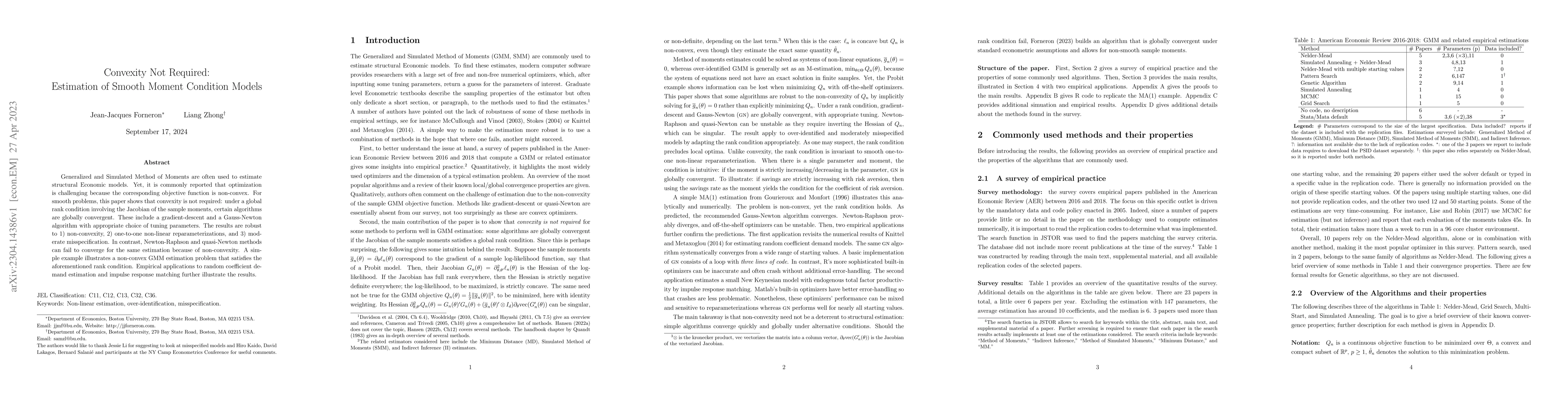 Thumbnail for Convexity Not Required: Estimation of Smooth Moment Condition Models