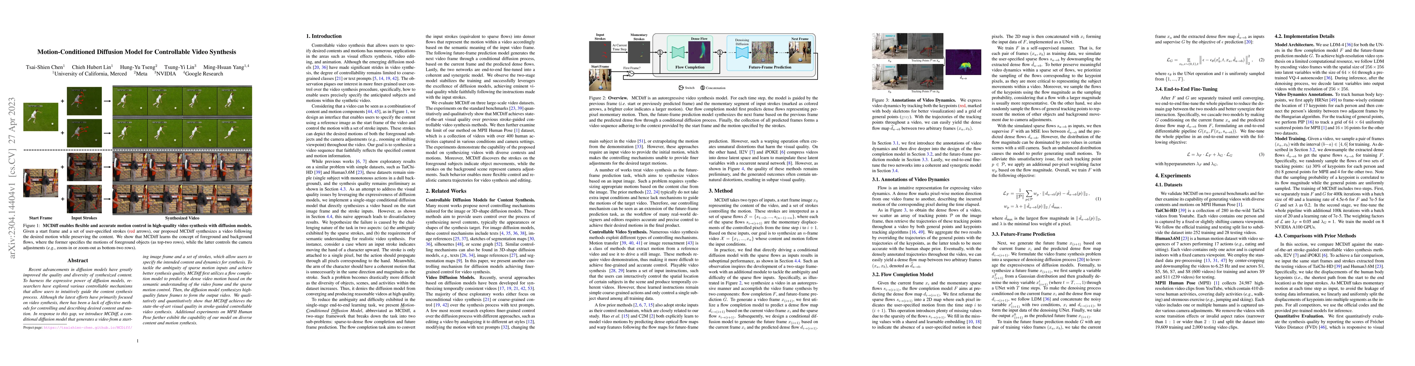 Thumbnail for Motion-Conditioned Diffusion Model for Controllable Video Synthesis