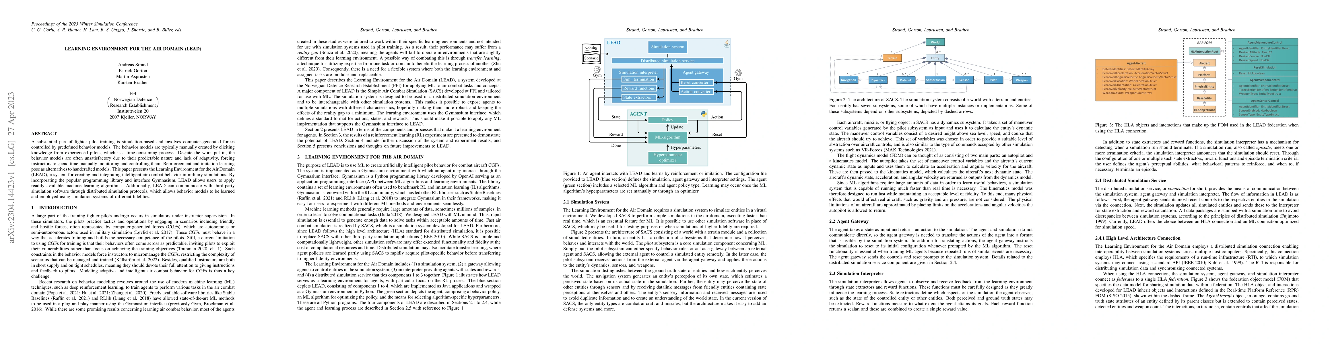 Thumbnail for Learning Environment for the Air Domain (LEAD)