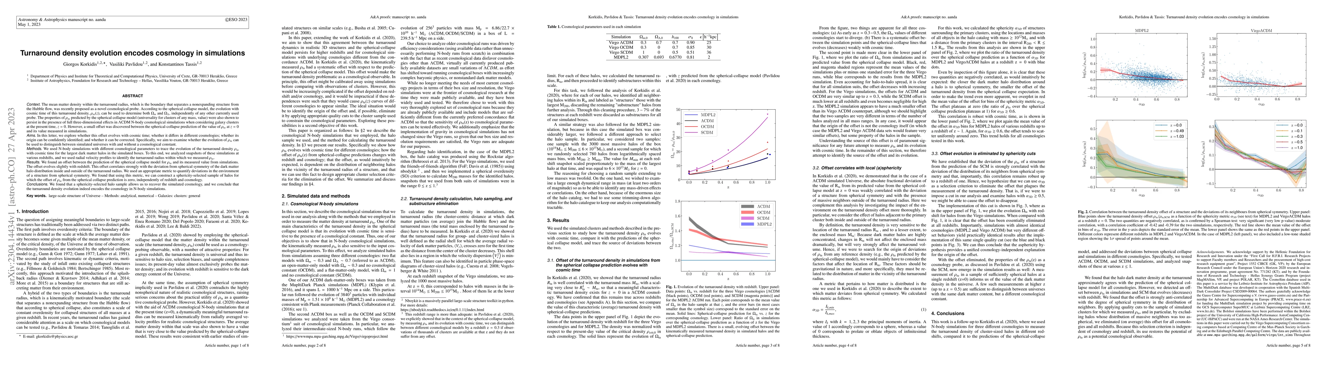 Thumbnail for Turnaround density evolution encodes cosmology in simulations